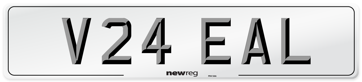 V24 EAL Number Plate from New Reg
